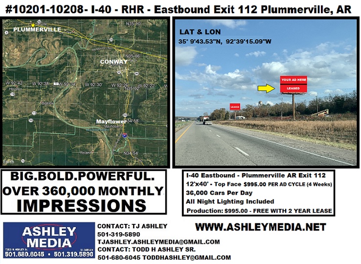 Hwy 167 northbound RHR Sheridan ICO toward Little Rock top face